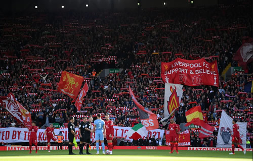 Liverpool fan accused of spitting at Manchester City staff member at Anfield