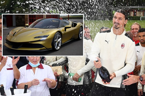 Ibrahimovic buys stunning £400k electric Ferrari to celebrate turning 40 as ex-Man Utd star adds to amazing collection