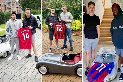 Premier League stars splash out £40,000 on crystal-encrusted toy cars for children