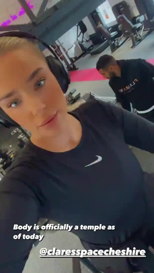 WORTH THE WEIGHT Man City star Riyad Mahrez works out in gym with stunning fiance and daughter of Real Housewives of Cheshire Taylor Ward