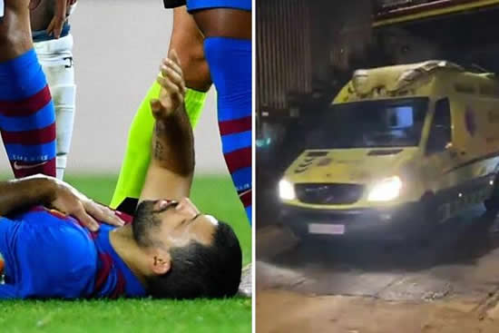 Barcelona forward Aguero taken to hospital after complaining of chest discomfort and dizziness