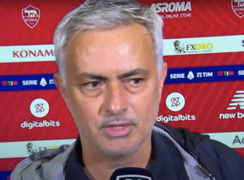 Jose Mourinho storms out of post-match interview after 43-game record ended as Roma lose