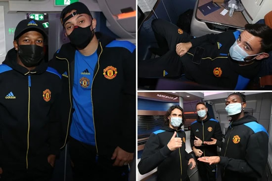 PLANE SAILING Inside the luxury private jet Man Utd squad use for Champions League trips including huge private TVs for every player