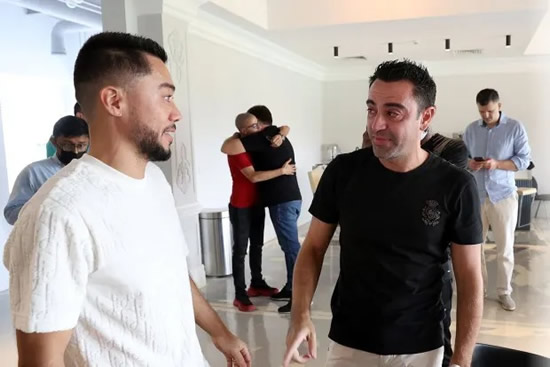SADD TO SEE YOU GO Xavi breaks down in tears as he says goodbye to Al Sadd players before leaving for Barcelona manager job