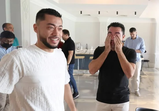 SADD TO SEE YOU GO Xavi breaks down in tears as he says goodbye to Al Sadd players before leaving for Barcelona manager job