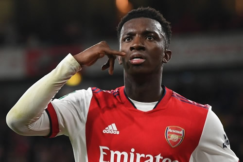 Arsenal striker Eddie Nketiah targeted by Borussia Monchengladbach in January transfer swoop with contract expiring