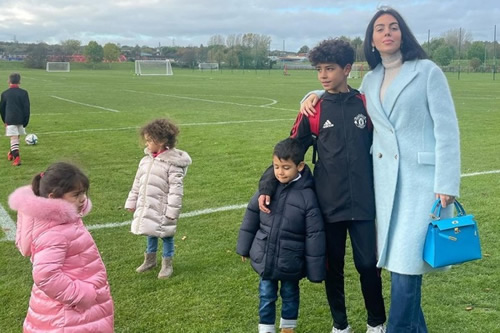 ‘Supporting my big boy’ – Georgina Rodriguez spotted supporting Cristiano Ronaldo Jr for Man Utd youth game