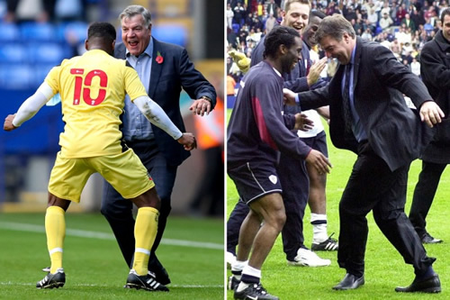 Watch Sam Allardyce and Jay-Jay Okocha recreate iconic dance from 2003 in Bolton charity match to raise funds for MND