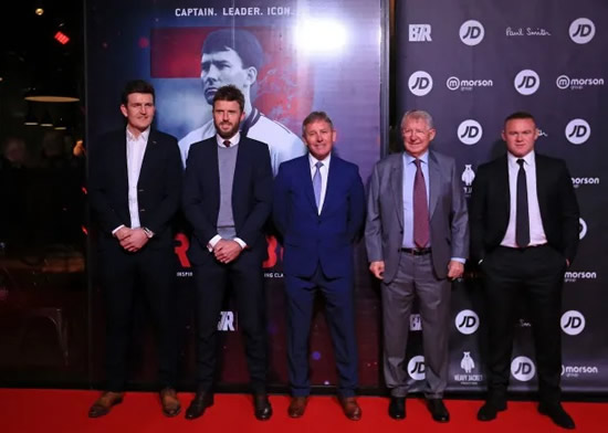MARVEL-LOUS Man Utd idols Ferguson and Rooney join interim boss Carrick and Maguire on red carpet for glamorous Robson film premiere