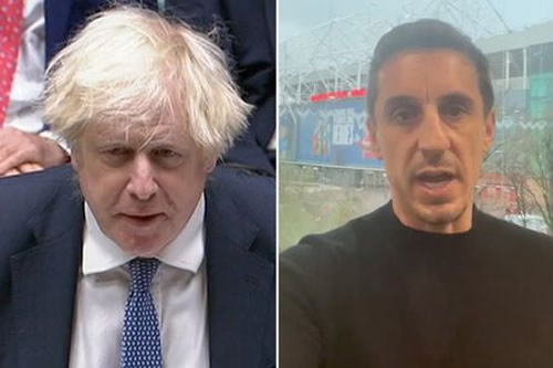 Gary Neville organising Downing Street protest after publicly bashing Boris Johnson