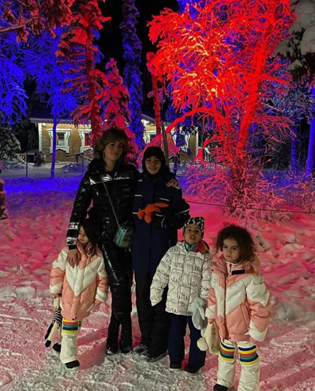 'Happiest mum in the world' – Georgina takes Cristiano Ronaldo's kids to £1,500-a-night Lapland cabin to see Santa