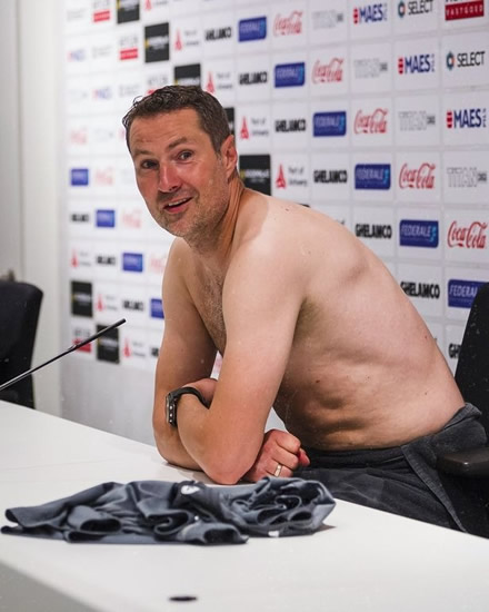Ex-Premier League ace turned up to press conference naked after bet with players