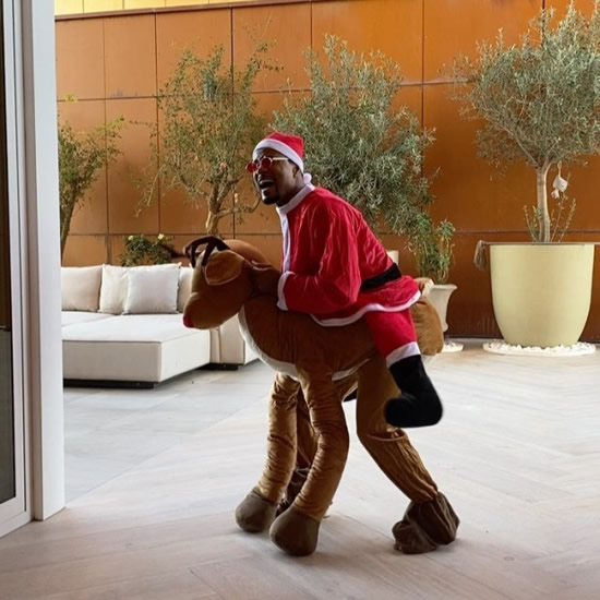 David Beckham wears Santa hat while Man Utd legend Evra dances in reindeer outfit as sports stars get into festive mood
