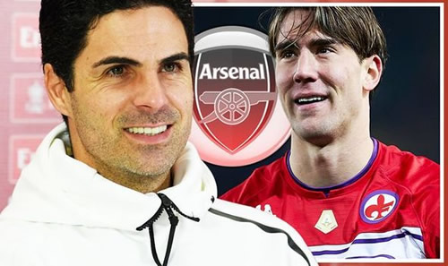 Arsenal's Mikel Arteta drops exciting hint in response to Dusan Vlahovic transfer question