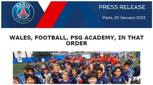 PSG mock Real Madrid: Wales, football, PSG academy, in that order