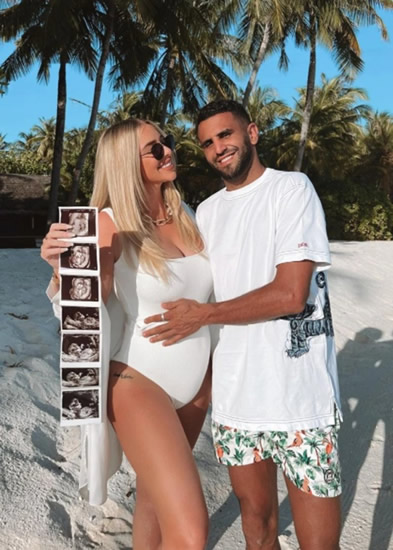 RI ARE FAMILY Taylor Ward reveals she’s pregnant and expecting a baby with Manchester City ace Riyad Mahrez