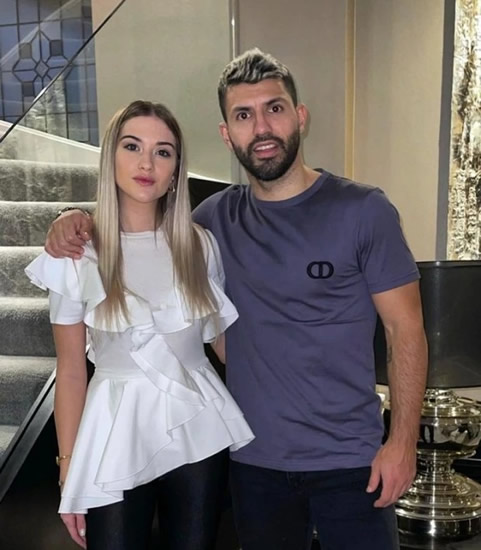 Sergio Aguero shows off scar from heart surgery and jokes microchip implant was inserted by his girlfriend to spy on him