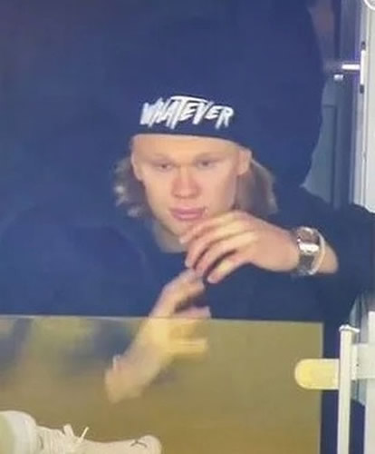 Erling Haaland spotted sulking in stands as Borussia Dortmund suffer Rangers defeat