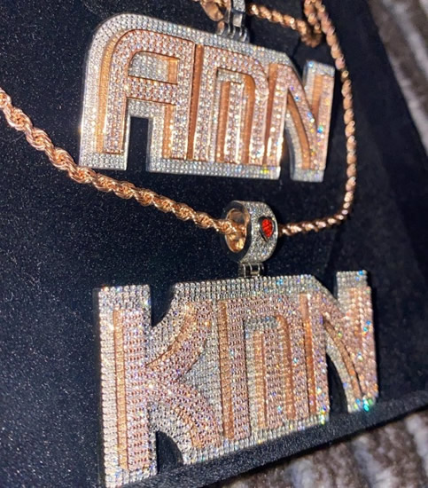 Romantic on-loan Arsenal ace Maitland-Niles reduces partner Katya to tears by surprising her with matching diamond chain