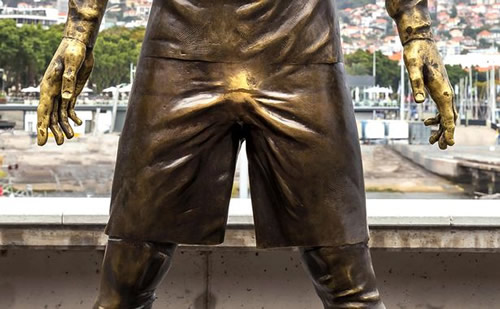 Cristiano Ronaldo statue's penis becoming 'worn out' because of so many fans grabbing it
