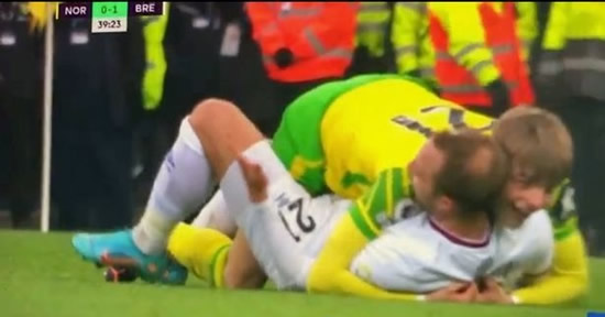 Norwich star angry with Christian Eriksen makes U-turn after realising who it is