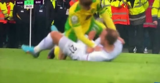 Norwich star angry with Christian Eriksen makes U-turn after realising who it is