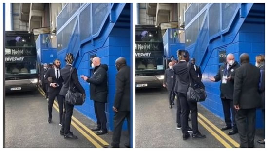 Chelsea's security almost didn't let Benzema into Stamford Bridge