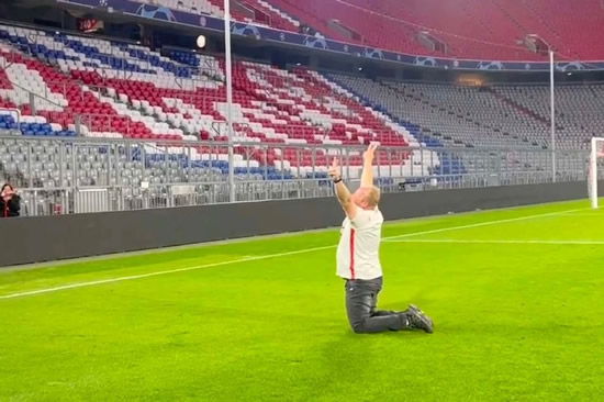 Drunk rival fan invades Bayern Munich's pitch after their Champions League humiliation