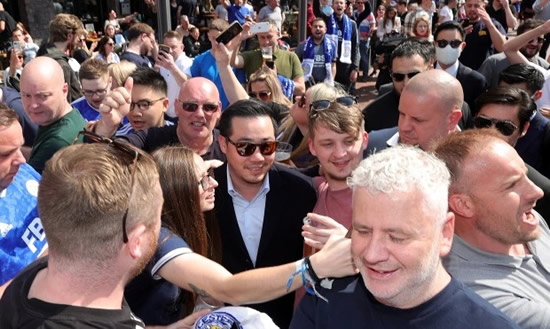 TOP MAN Beloved Leicester chairman Khun Top given hero’s welcome as he meets boozing fans in Eindhoven ahead of crunch PSV clash