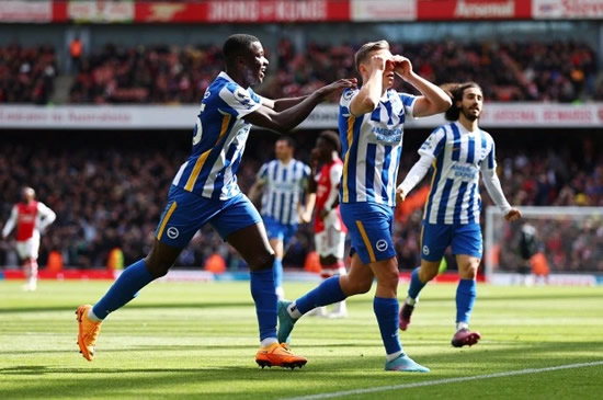 Brighton mock Tottenham and Arsenal on social media after beating both north London rivals in the space of a week