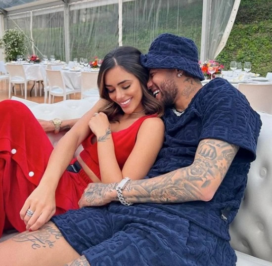 Inside PSG stars' title celebrations as Neymar sings on stage and cosies up to stunning girlfriend at huge garden party