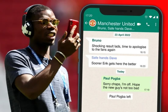 Paul Pogba 'leaves Man Utd WhatsApp group and tells team-mates he is quitting club after receiving two transfer offers'