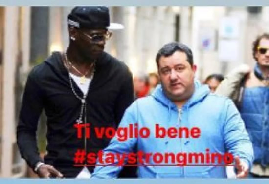 Ibrahimovic visits Raiola in hospital and Balotelli's message: I love you, hang in there Mino