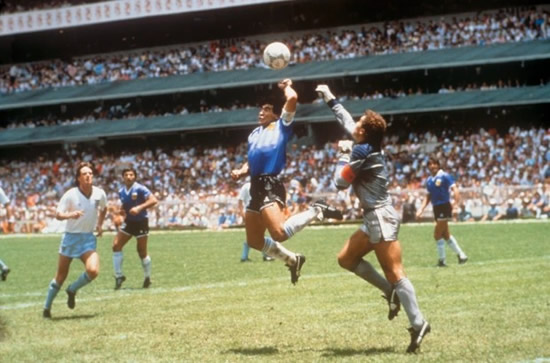 Diego Maradona's iconic 'Hand of God' shirt he wore against England sells for staggering £7m at auction