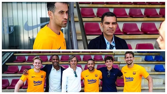 Barcelona receive several surprise visits during training