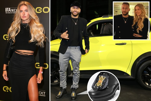 Neymar hangs out with 'world's sexiest athlete' Alica Schmidt and wears  £1,400 ankle boots during electric car unveiling