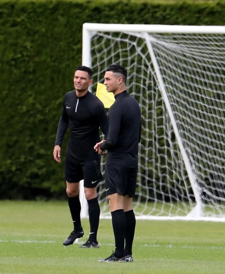 Cristiano Ronaldo films new Nike advert with two incredible body doubles with huge security for Man Utd star