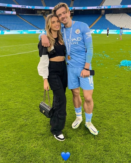 WEDDING BELLS Jack Grealish reveals dream to get married as he hugs girlfriend Sasha Attwood on pitch after Man City title win