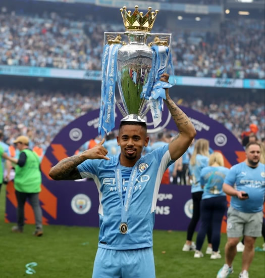 GIFT OF GAB Gabriel Jesus welcomes first child with girlfriend Raiane Lima as Man City striker tops off dream week after title win
