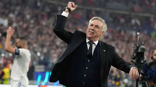 Carlo Ancelotti after winning his fourth Champions League: 'I'm the record man'