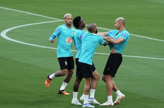 Brazil stars Richarlison and Vinicius Jr fight in training and are pulled apart by team-mates ahead of friendly in Japan