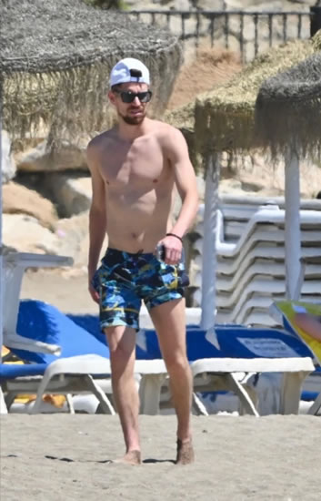 JOR DROPPING Chelsea star Jorginho cosies up to stunning girlfriend Catherine Harding as pair relax on holiday in Marbella
