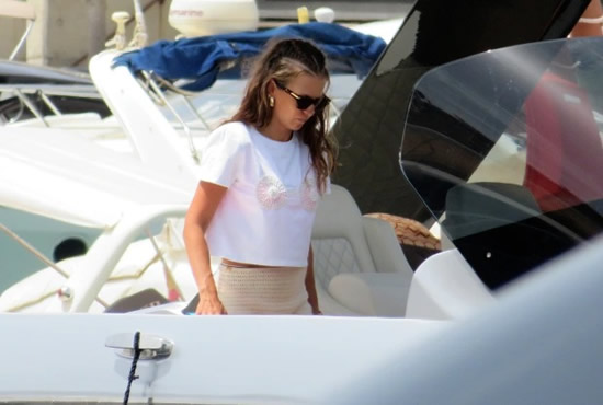 BAGS PACKED Robert Lewandowski and stunning wife Anna hang out on boat in Majorca as his agent tries to seal Barcelona transfer