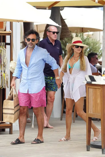 EX ON THE BEACH Rafael van der Vaart’s ex-wife Sylvie Meis looks sensational in tiny bikini as she frolics in sea on holiday