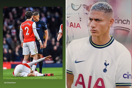 Richarlison trolls Arsenal with ‘s***house’ Instagram post as striker endears himself to Spurs fans after £60m transfer