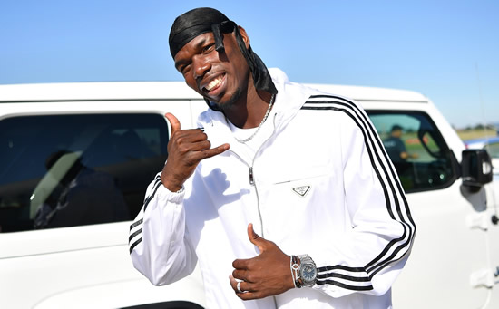 GROUND-POG DAY Ex-Man Utd star Paul Pogba mobbed by Juventus fans after touching down in Turin on private jet following free transfer