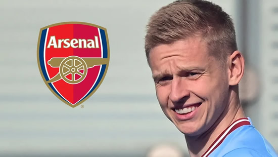 Arsenal close in on £30m Zinchenko transfer from Man City with fee agreed