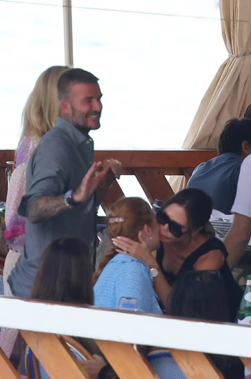 FERGIE TIME David and Victoria Beckham bump into Sarah Ferguson during holiday to Italy’s Amalfi Coast