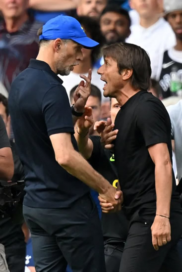 Thomas Tuchel and Antonio Conte both SENT OFF after explosive row at end of fiery Chelsea versus Tottenham draw