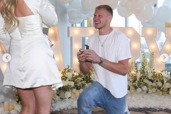 Arsenal's Aaron Ramsdale engaged to stunning flight attendant with own sportswear brand